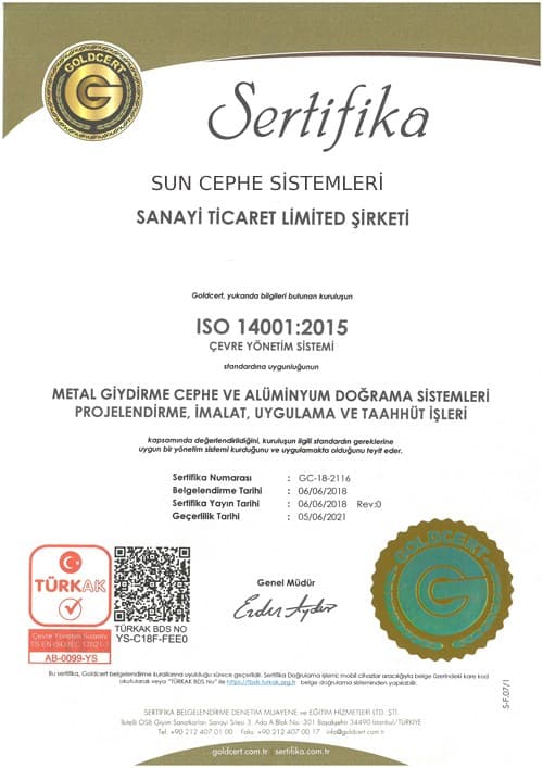 ISO 14001 – Çevre Yönetim Sistemi