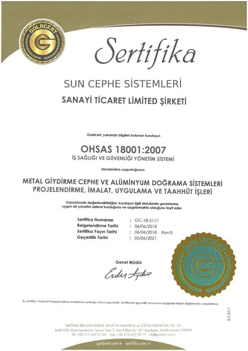ISO 45001 / OHSAS 18001 – İş Sağlığı ve Güvenliği